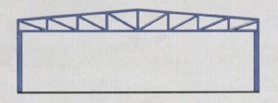 Illustrasjon av stålrammekonstruksjon for flerskipsbygninger